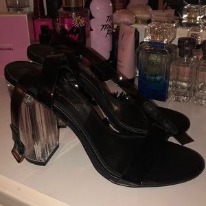 Black Strap heels